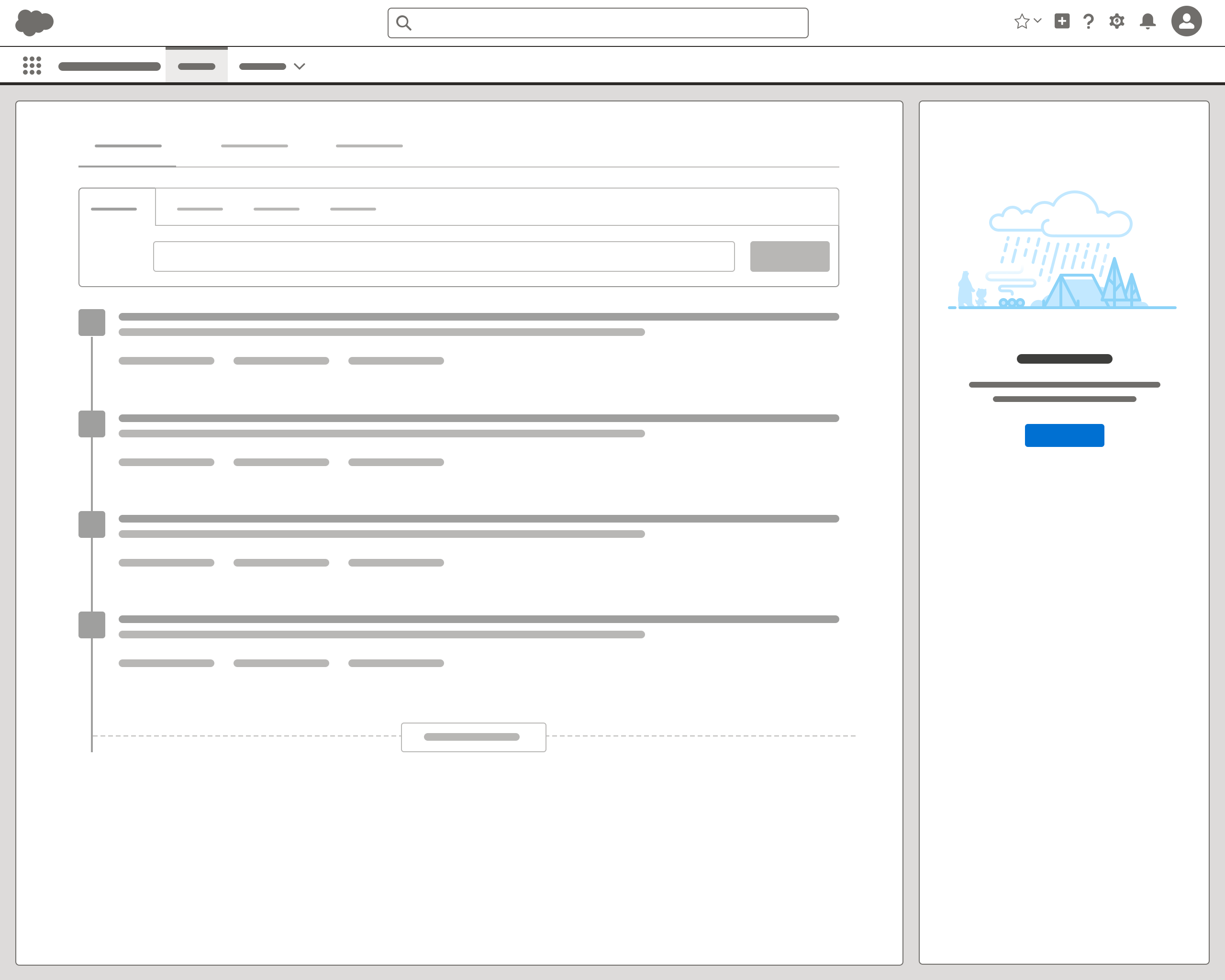 Empty state illustration scaling for a small area