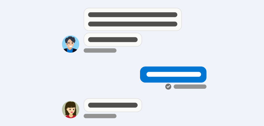 Bubble Messaging UI - No Avatar